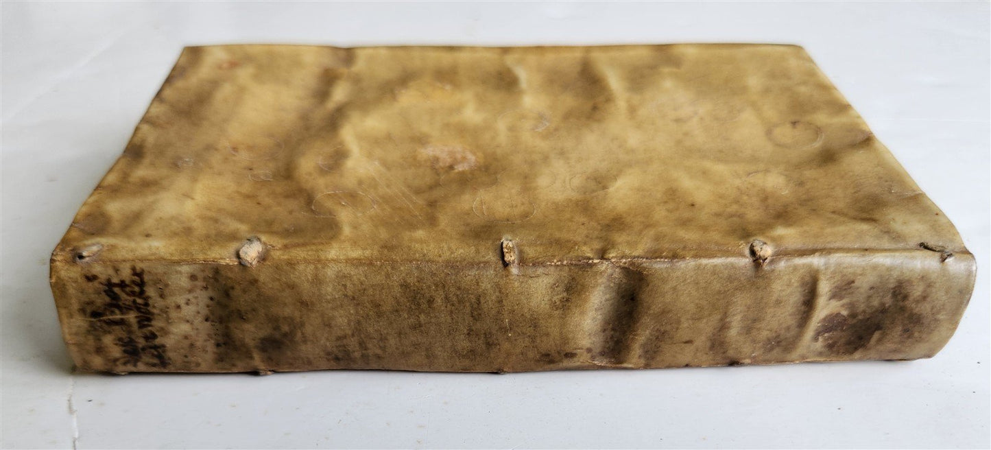 1593 ILLUSTRATED GERMAN COURT RULES antique 16th century VELLUM BINDING rare