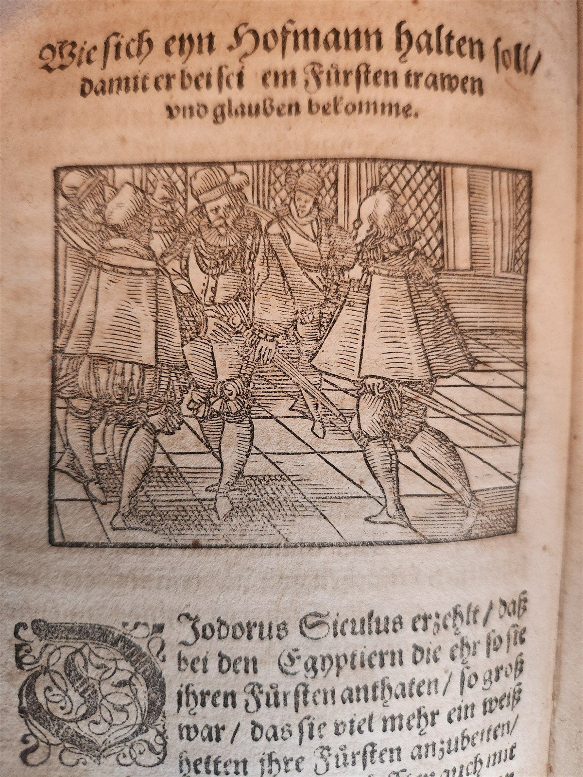 1593 ILLUSTRATED GERMAN COURT RULES antique 16th century VELLUM BINDING rare