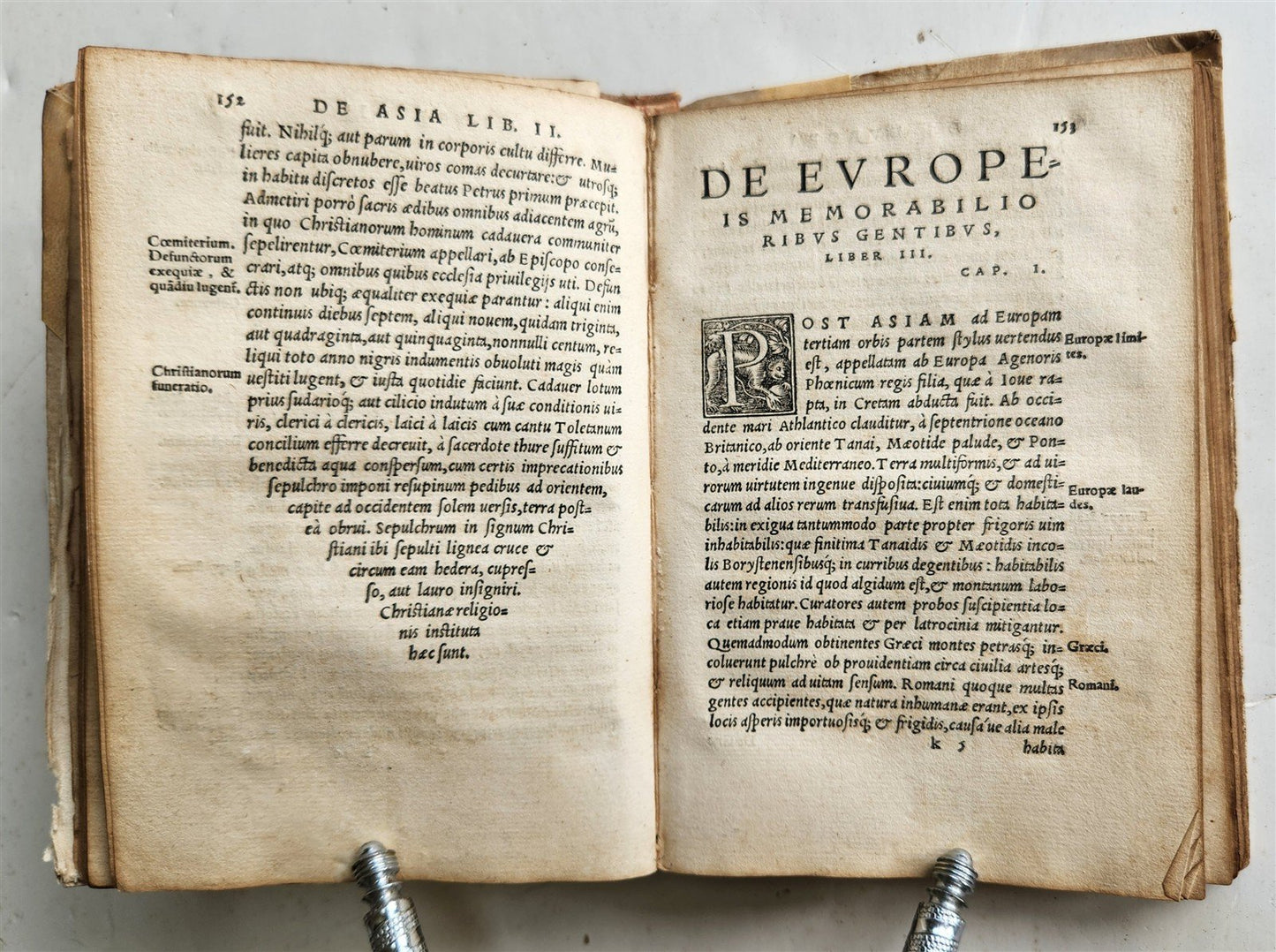 1542 DESCRIPTION of ASIA AFRICA & EUROPE Johann Boehme antique GRYPHIUS PRESS