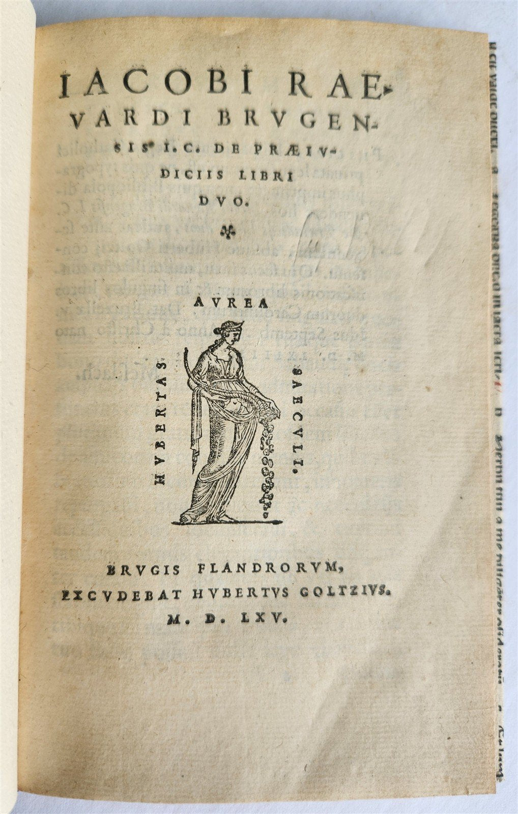 1565 ROMAN LAW TREATISE by Jacobus RAEVARDUS antique 16th century
