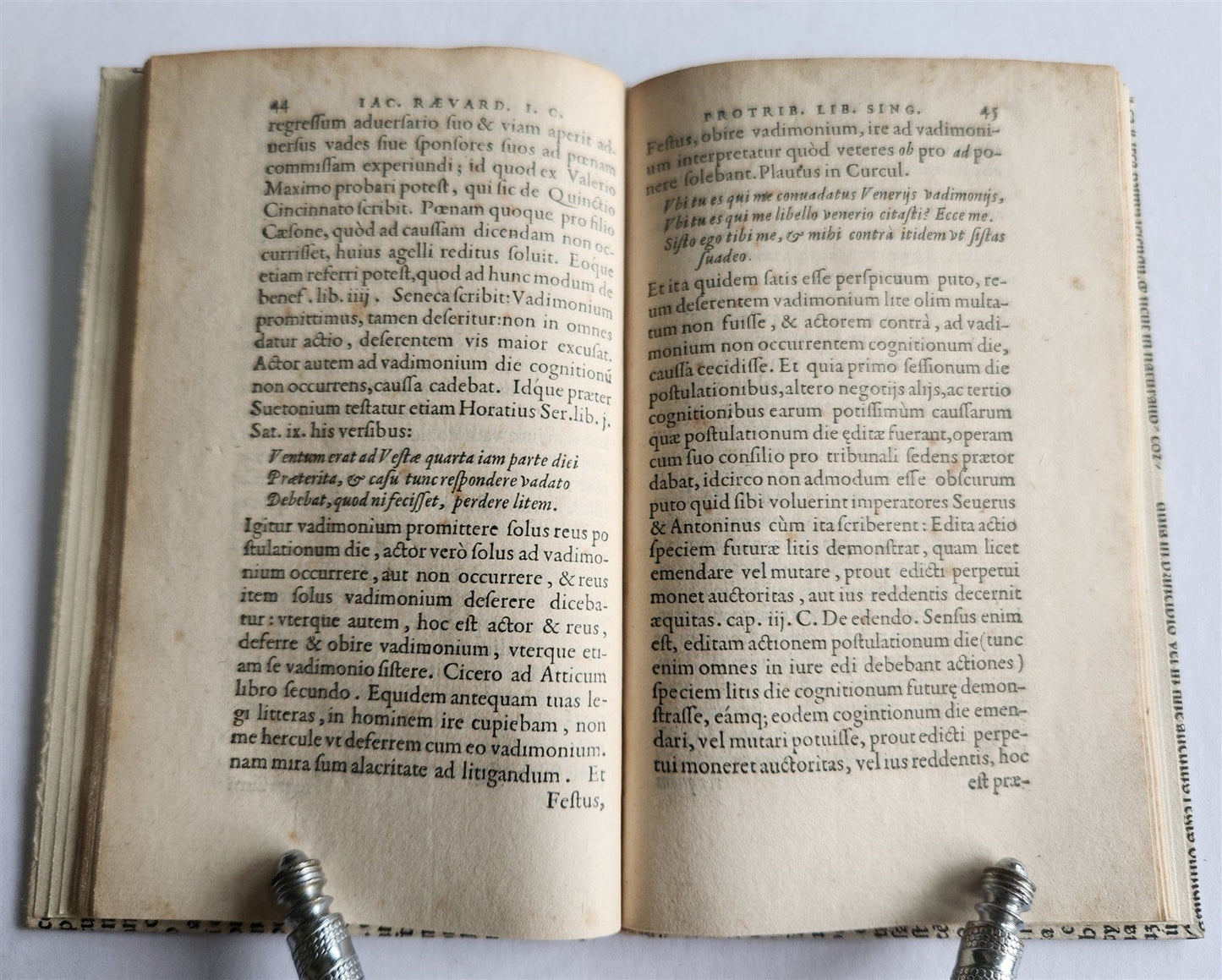 1565 ROMAN LAW TREATISE by FLEMISH JURIST Jacobus RAEVARDUS antique 16th century