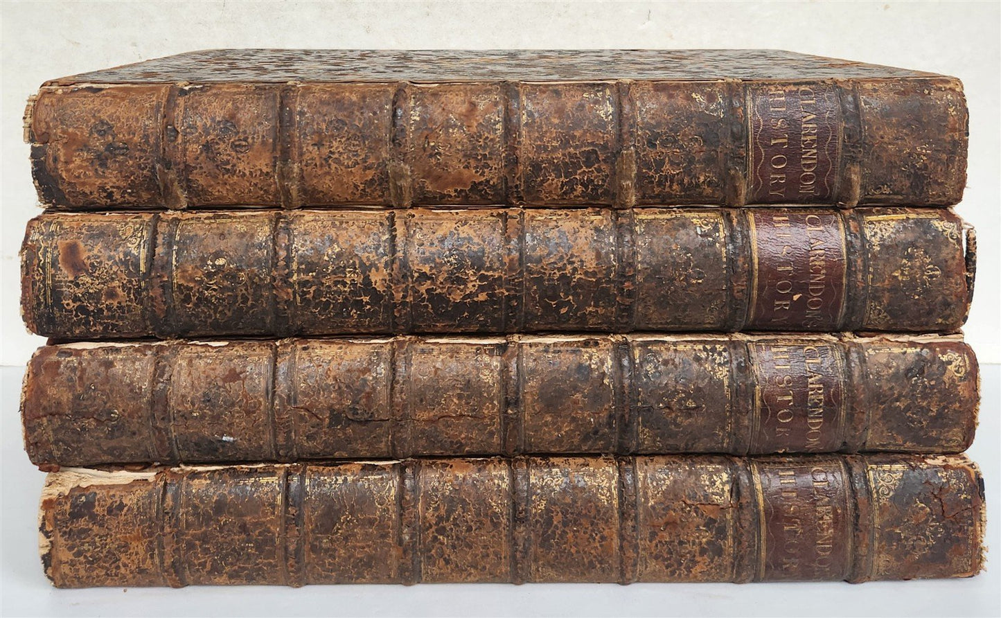 1707 HISTORY of REBELLION & CIVIL WARS in ENGLAND BEGUN in 1641 antique 4 FOLIOS