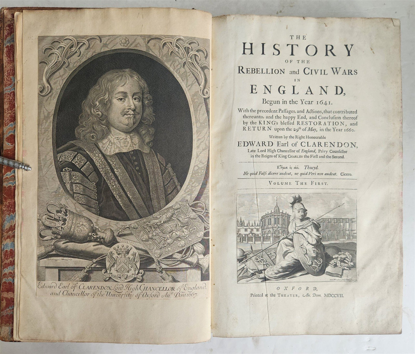 1707 HISTORY of REBELLION & CIVIL WARS in ENGLAND BEGUN in 1641 antique 4 FOLIOS