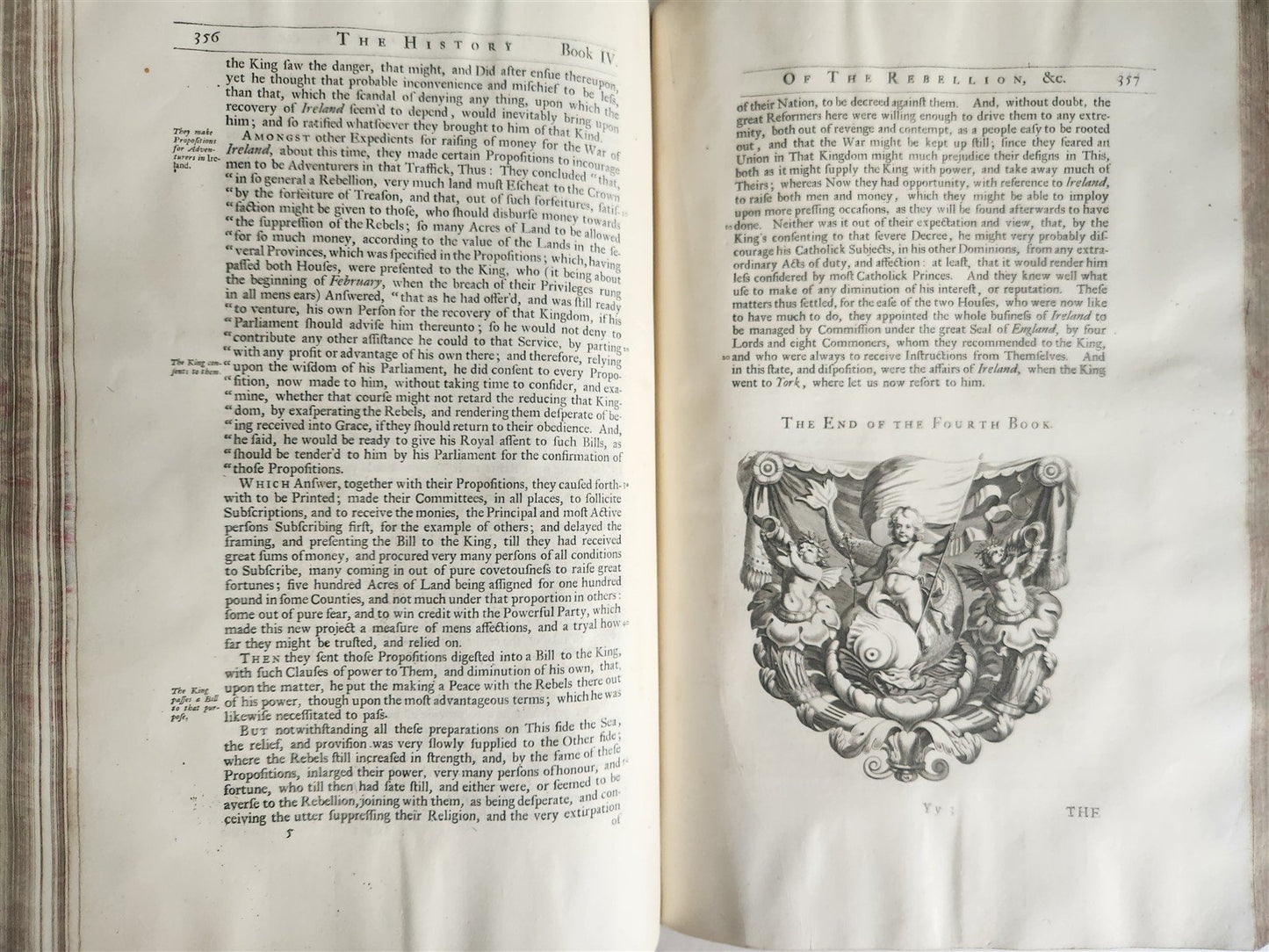 1707 HISTORY of REBELLION & CIVIL WARS in ENGLAND BEGUN in 1641 antique 4 FOLIOS