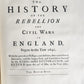 1707 HISTORY of REBELLION & CIVIL WARS in ENGLAND BEGUN in 1641 antique 4 FOLIOS