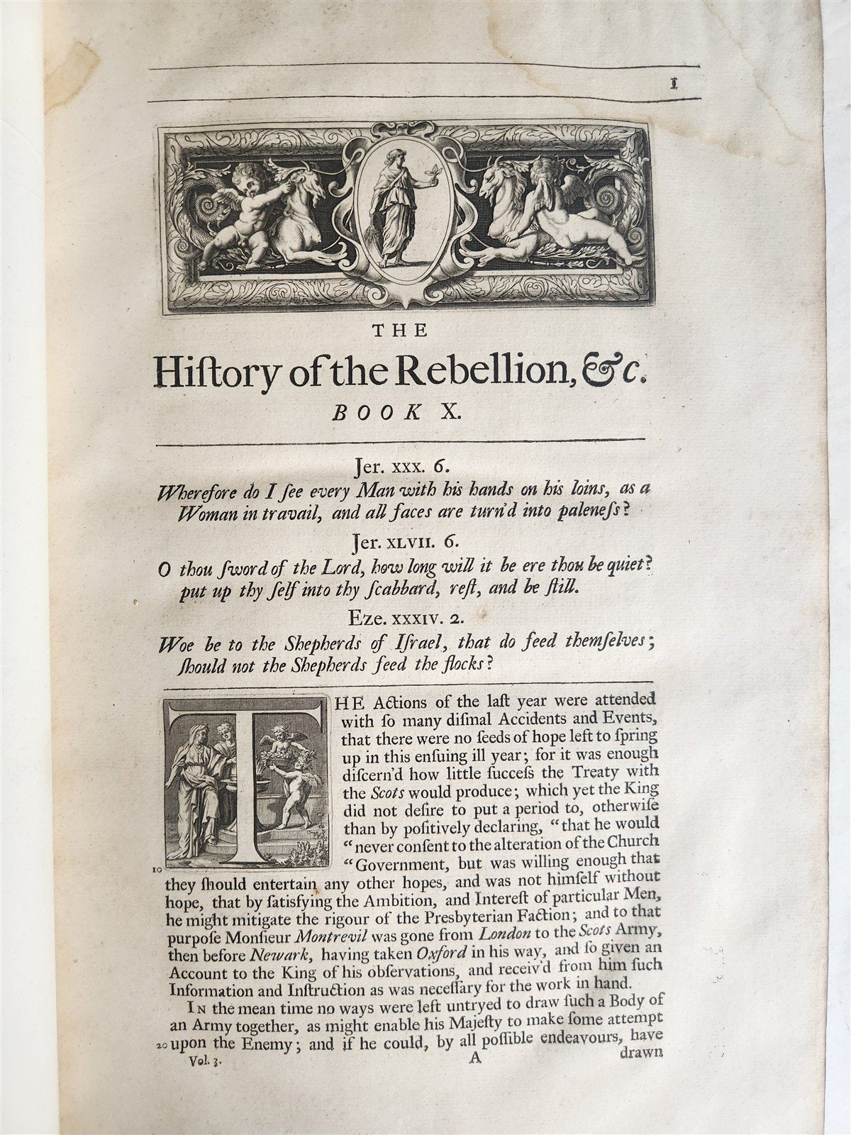 1707 HISTORY of REBELLION & CIVIL WARS in ENGLAND BEGUN in 1641 antique 4 FOLIOS