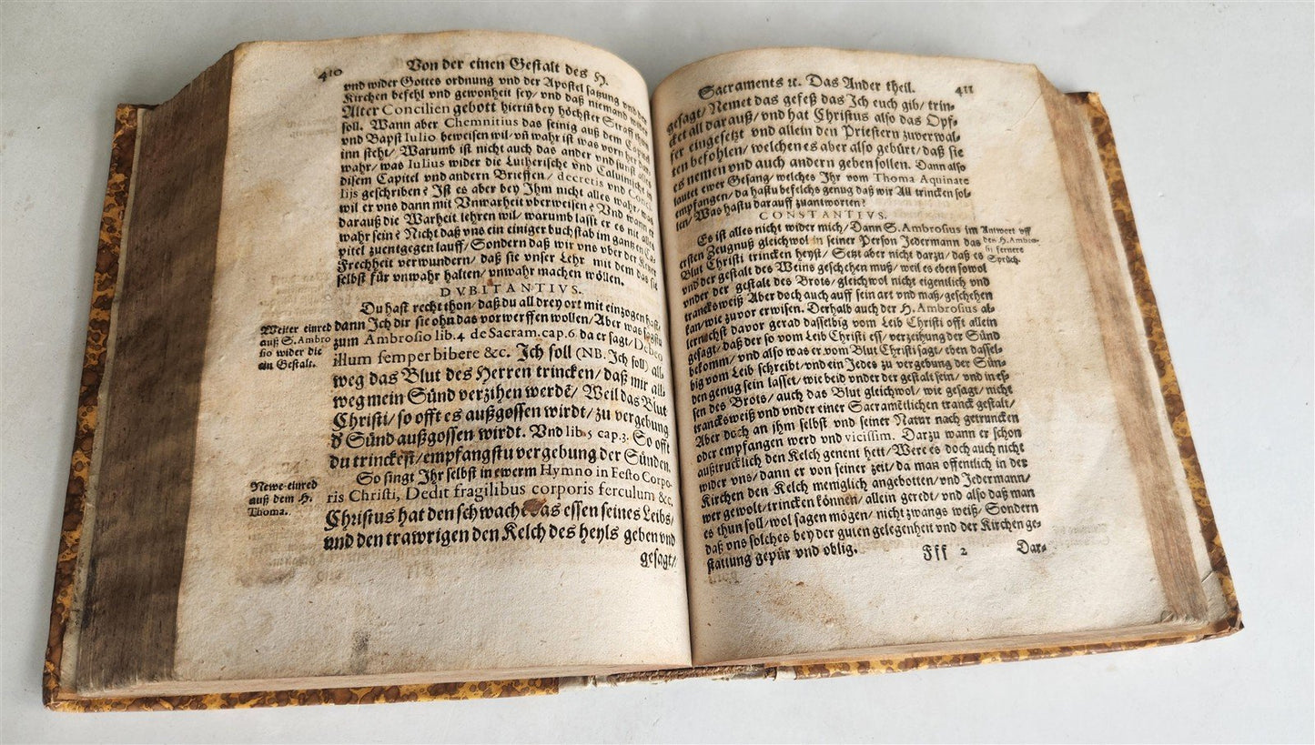 1596 THEOLOGY in GERMAN by Johannes Pistorius antique