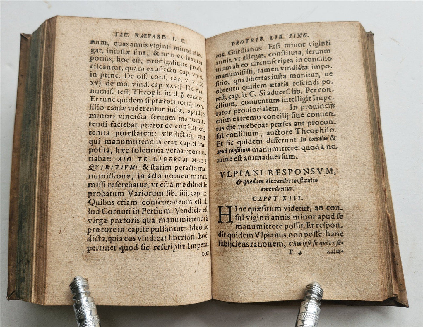 1586 ROMAN LAW TREATISE by FLEMISH JURIST Jacobus RAEVARDUS antique 16th century