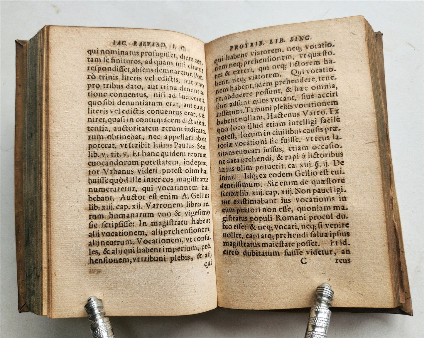 1586 ROMAN LAW TREATISE by FLEMISH JURIST Jacobus RAEVARDUS antique 16th century