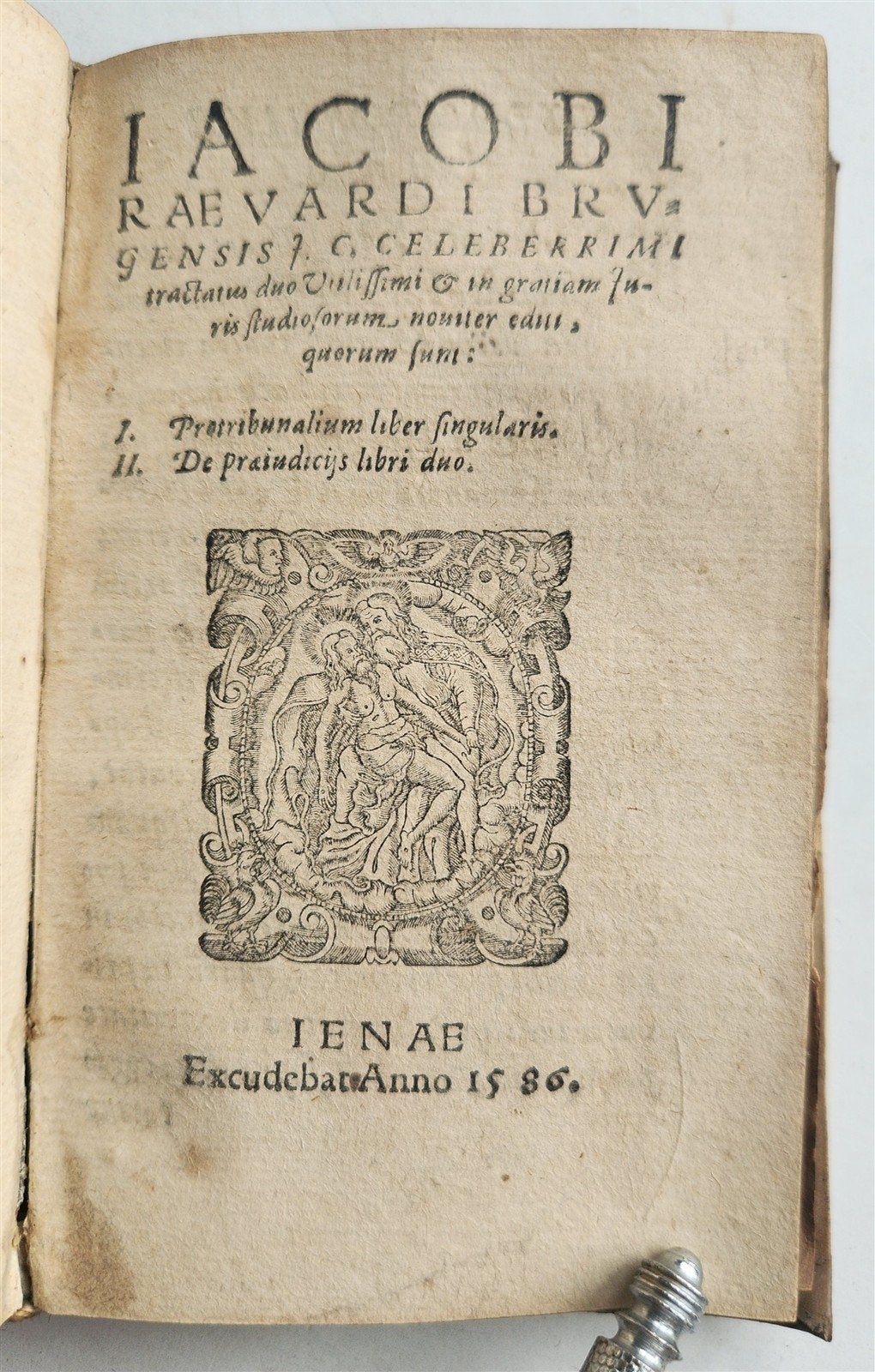 1586 ROMAN LAW TREATISE by FLEMISH JURIST Jacobus RAEVARDUS antique 16th century