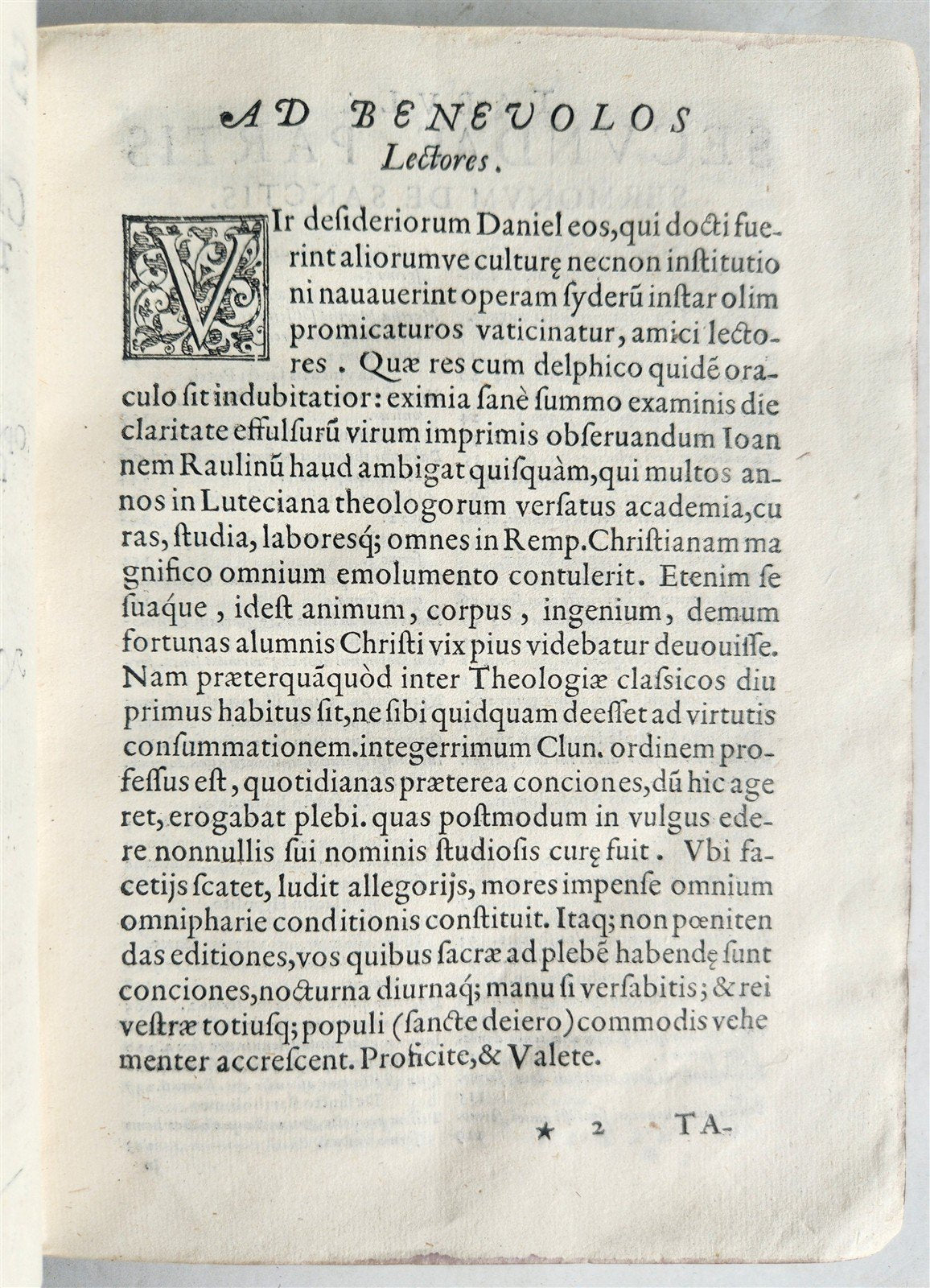 1576 SERMONUM de SANTIS by Johannes Raulin antique VELLUM BINDING