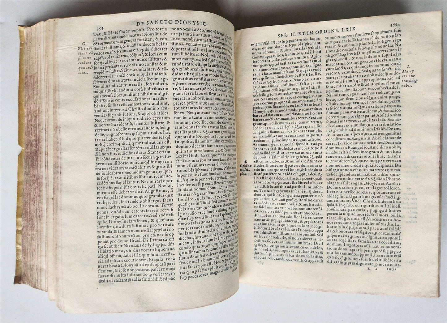 1576 SERMONUM de SANTIS by Johannes Raulin antique VELLUM BINDING