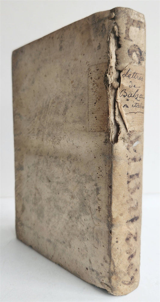 1658 LETTERE del SIGNOR di BALZAC antique VELLUM BINDING