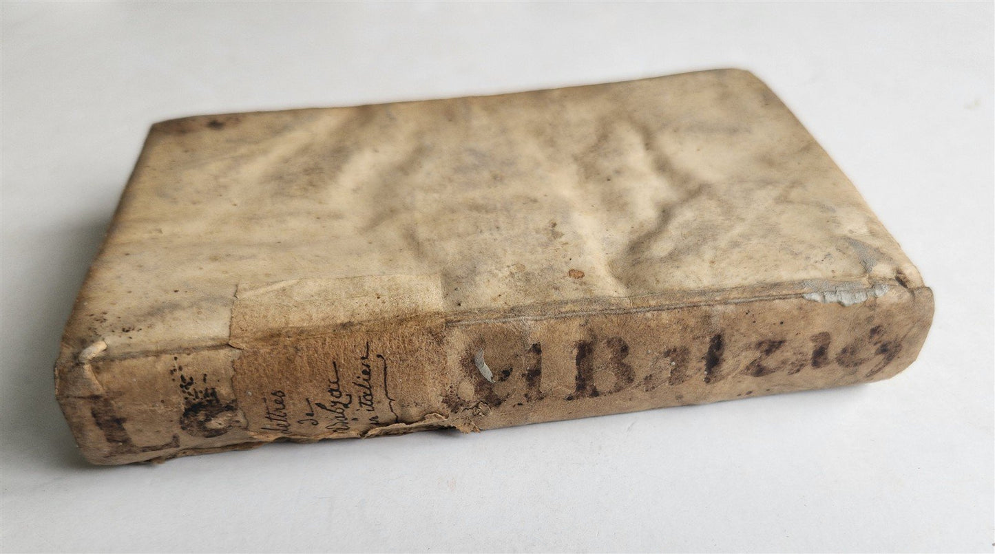 1658 LETTERE del SIGNOR di BALZAC antique VELLUM BINDING