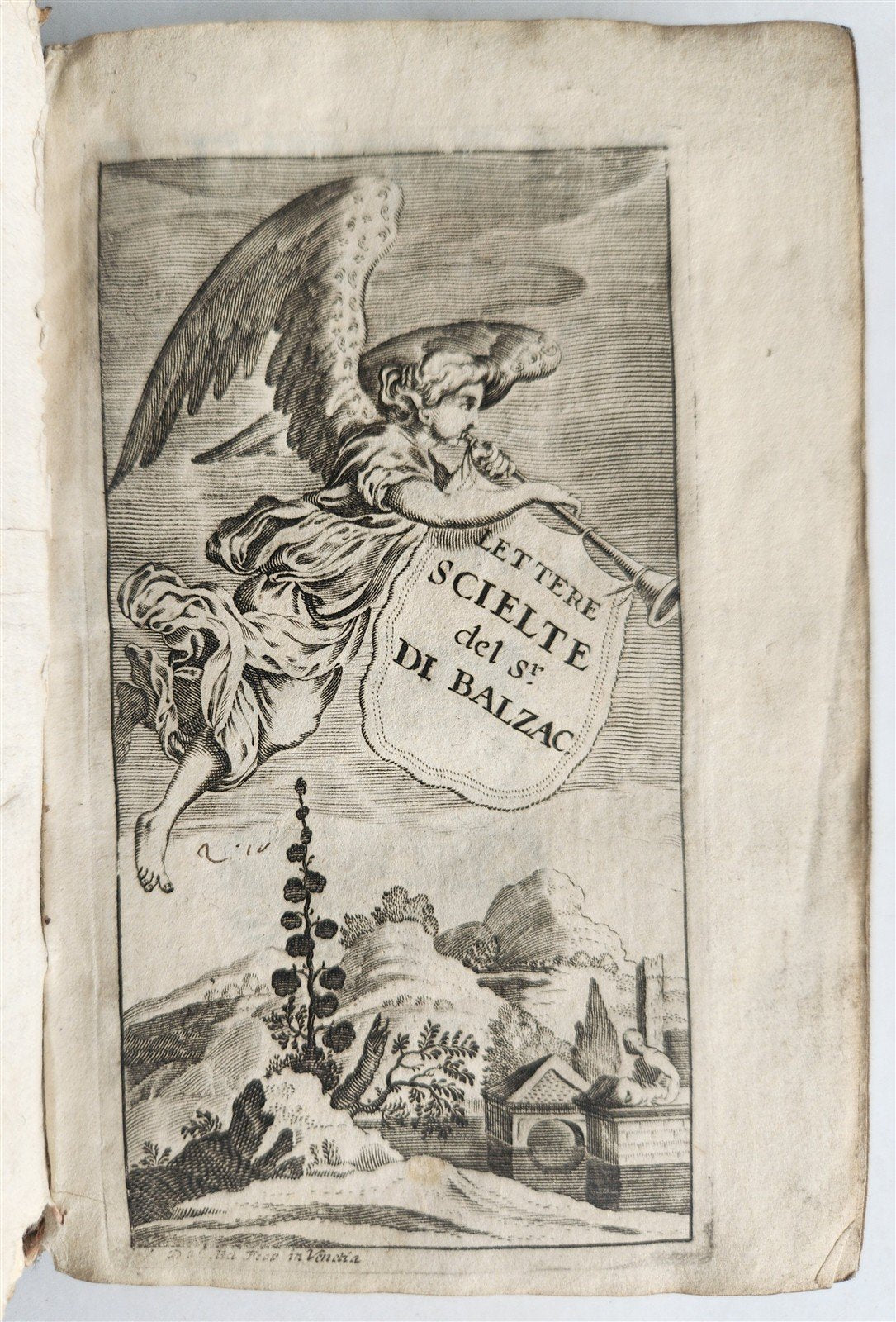 1658 LETTERE del SIGNOR di BALZAC antique VELLUM BINDING