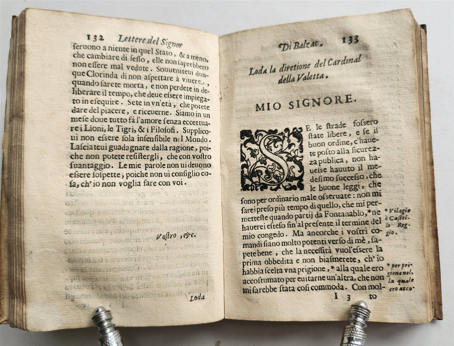 1658 LETTERE del SIGNOR di BALZAC antique VELLUM BINDING
