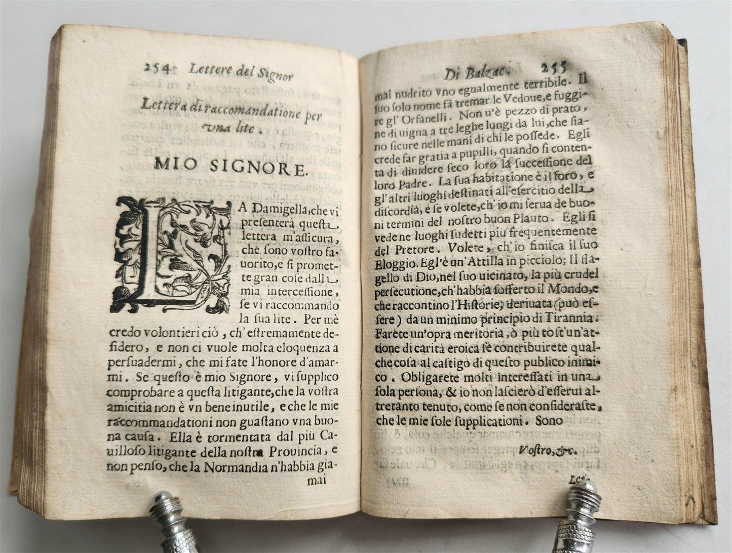 1658 LETTERE del SIGNOR di BALZAC antique VELLUM BINDING