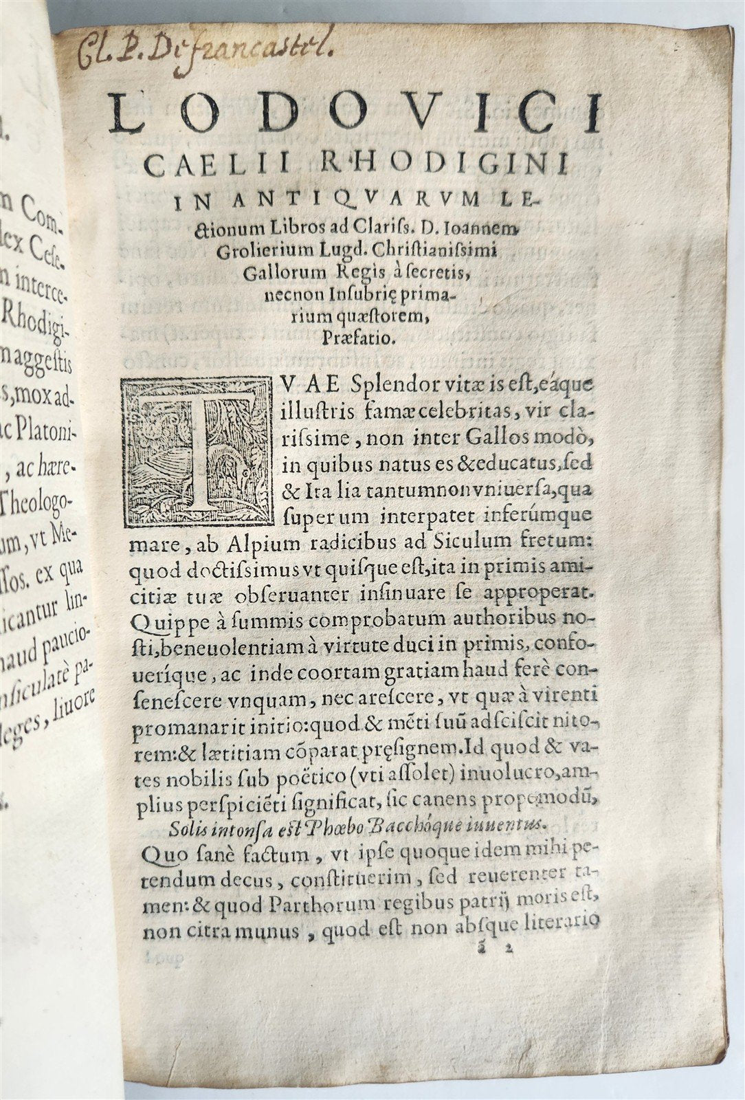 1560 LECTIONUM ANTIQUARUM by Ludovico Caelio Rhodigino antique in LATIN