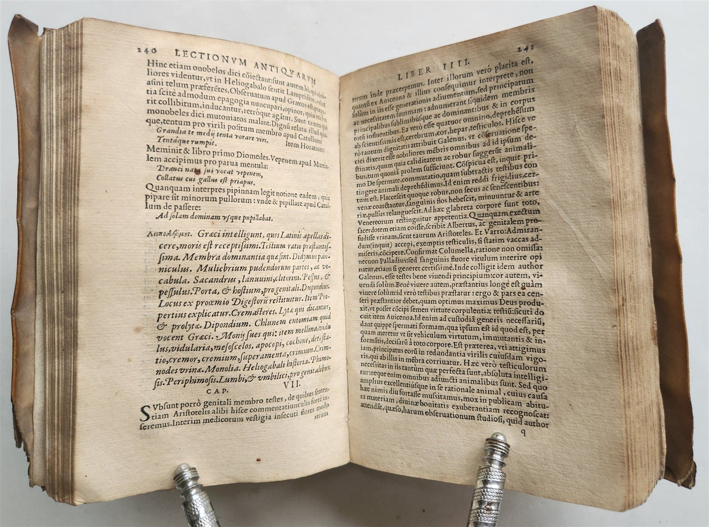 1560 LECTIONUM ANTIQUARUM by Ludovico Caelio Rhodigino antique in LATIN