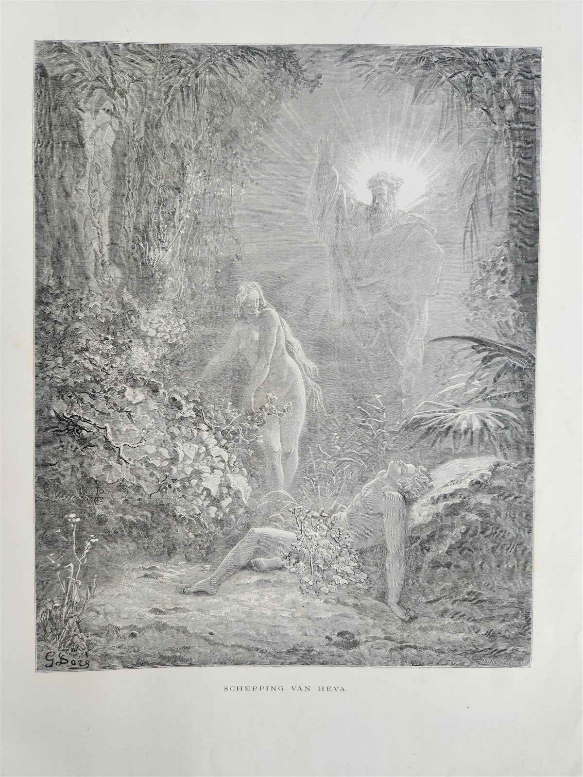 1870 BIBLE in DUTCH GUSTAVE DORE LLUSTRATED MASSIVE FOLIO antique 200 plates