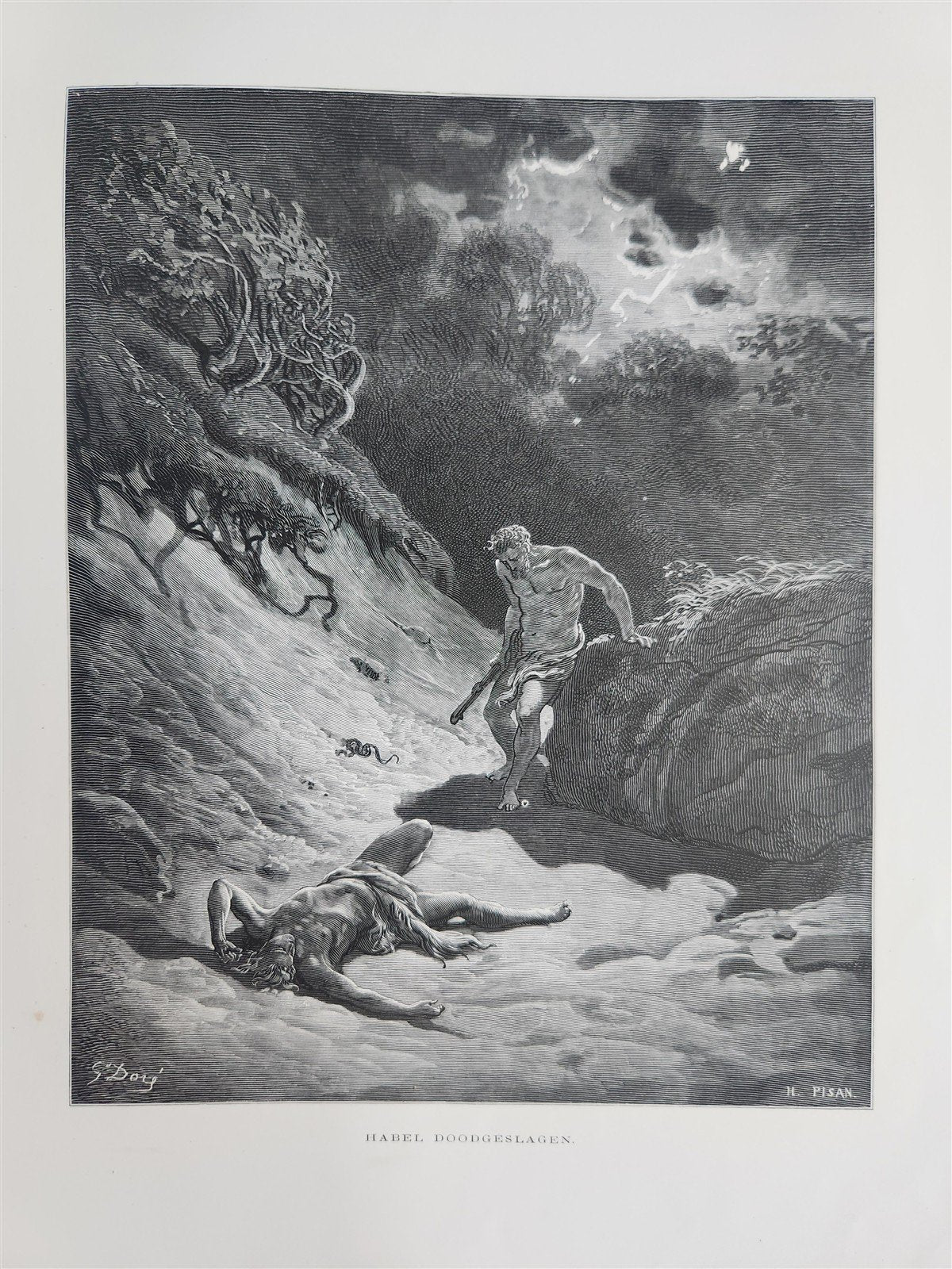 1870 BIBLE in DUTCH GUSTAVE DORE LLUSTRATED MASSIVE FOLIO antique 200 plates