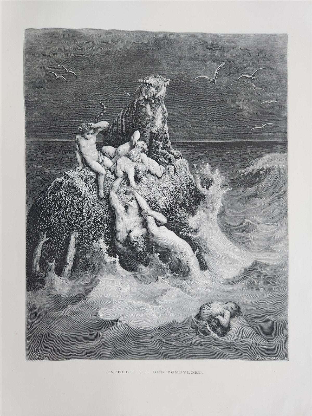 1870 BIBLE in DUTCH GUSTAVE DORE LLUSTRATED MASSIVE FOLIO antique 200 plates