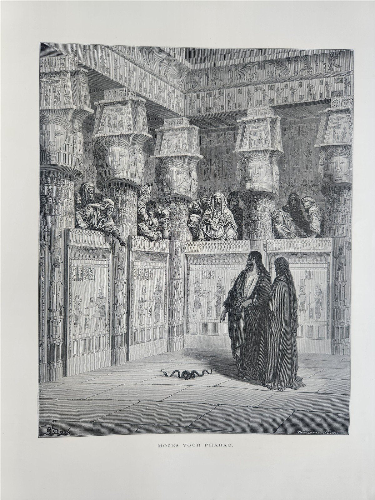 1870 BIBLE in DUTCH GUSTAVE DORE LLUSTRATED MASSIVE FOLIO antique 200 plates