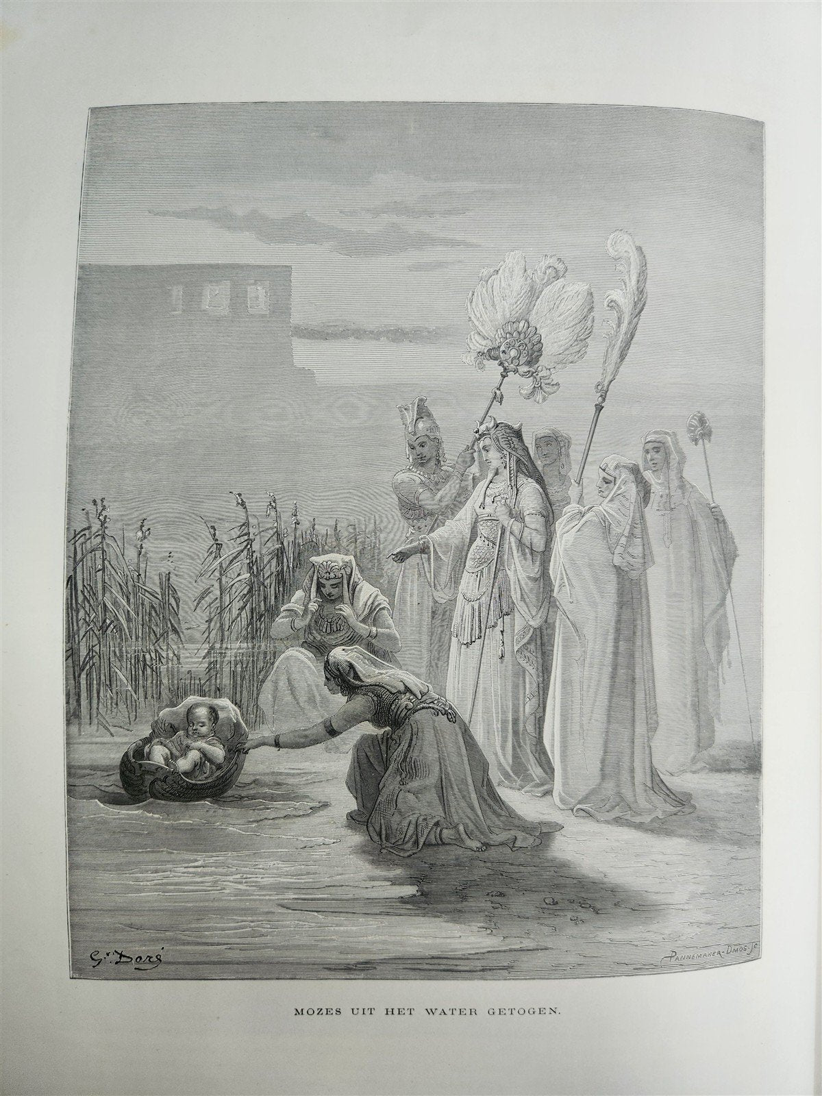 1870 BIBLE in DUTCH GUSTAVE DORE LLUSTRATED MASSIVE FOLIO antique 200 plates
