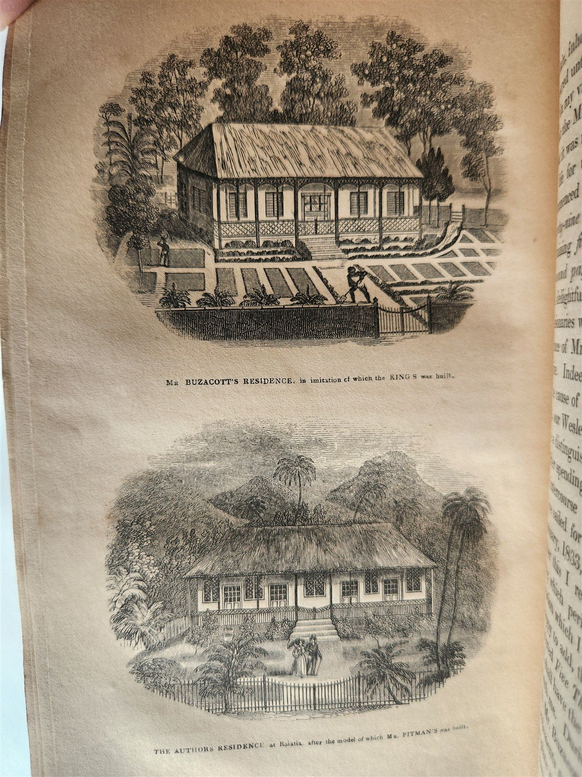 1838 NARRATIVE of MISSIONARY ENTERPRISES in SOUTH SEA ISLAND antique ILLUSTRATED