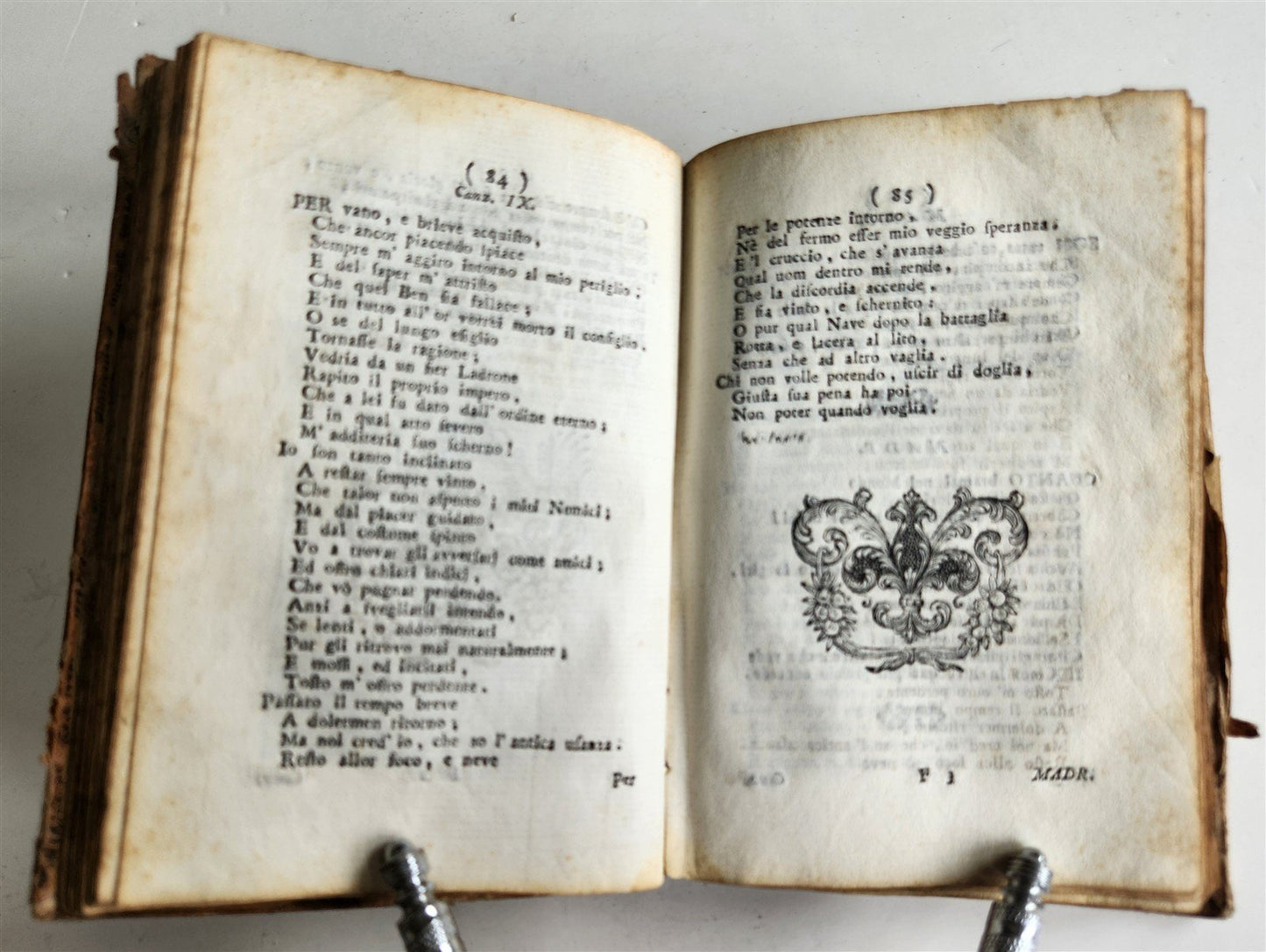 1741 POETRY by Gerardo de Angelis antique in ITALIAN vellum binding
