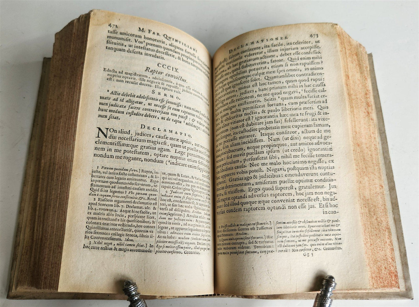 1665 Declamationes by QUINTILLIANUS antique vellum bound