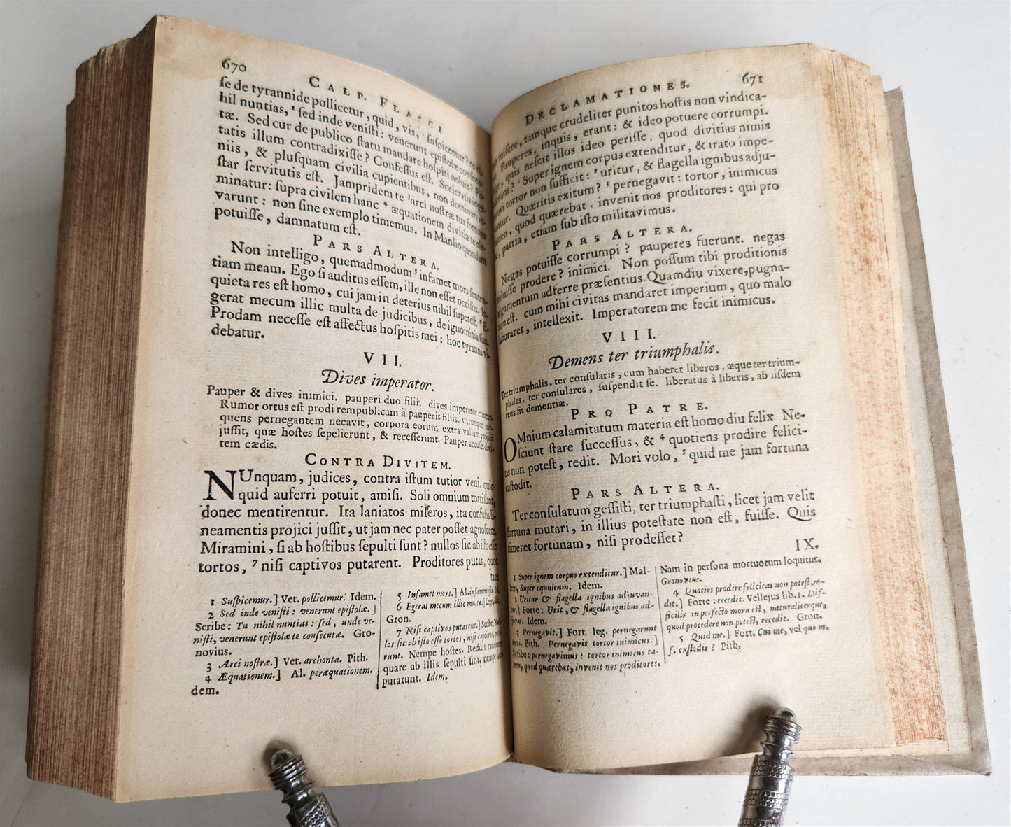 1665 Declamationes by QUINTILLIANUS antique vellum bound