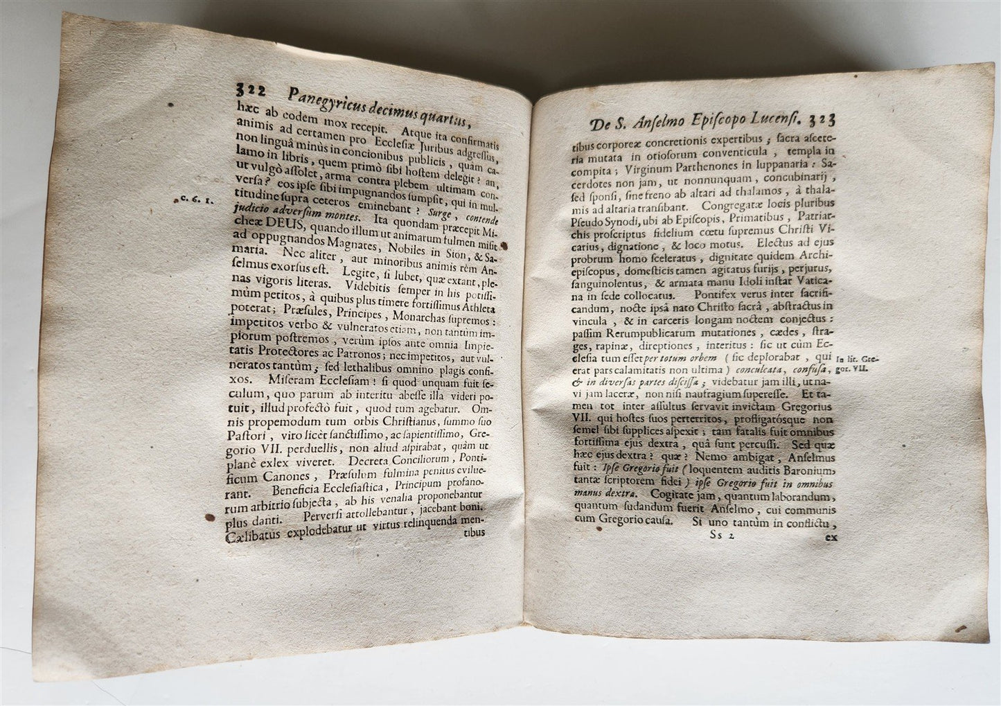 1725 PANEGIRICI SACRI by Paolo Segneri antique vellum bound