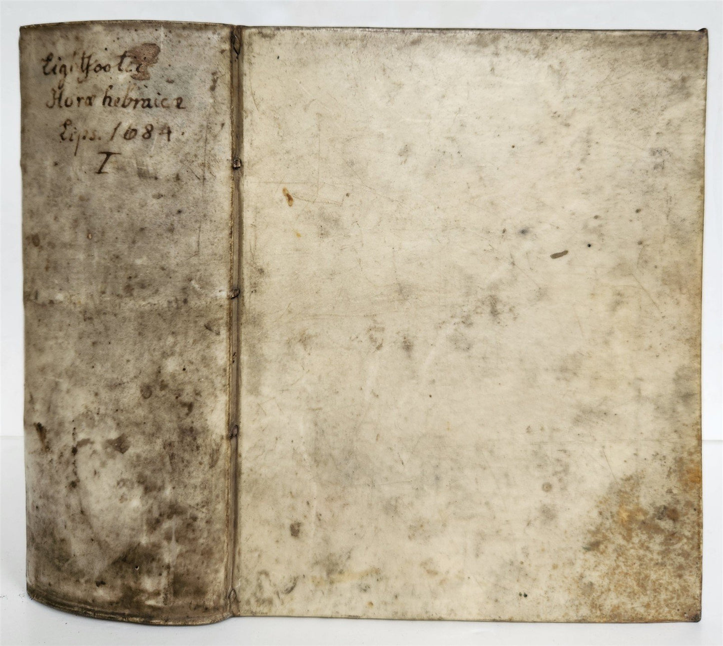 1684 Horae Hebraicae et Talmudicae in quatvor Evangelistas antique vellum bound