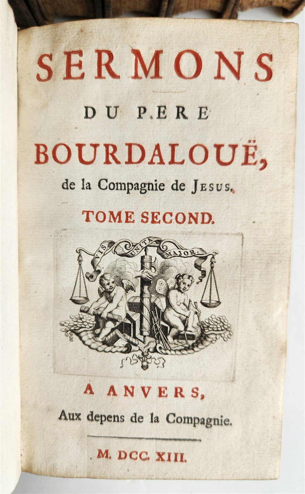 1712 SERMONS by Louis Bourdaloue 8 VOLUMES in FRENCH antique