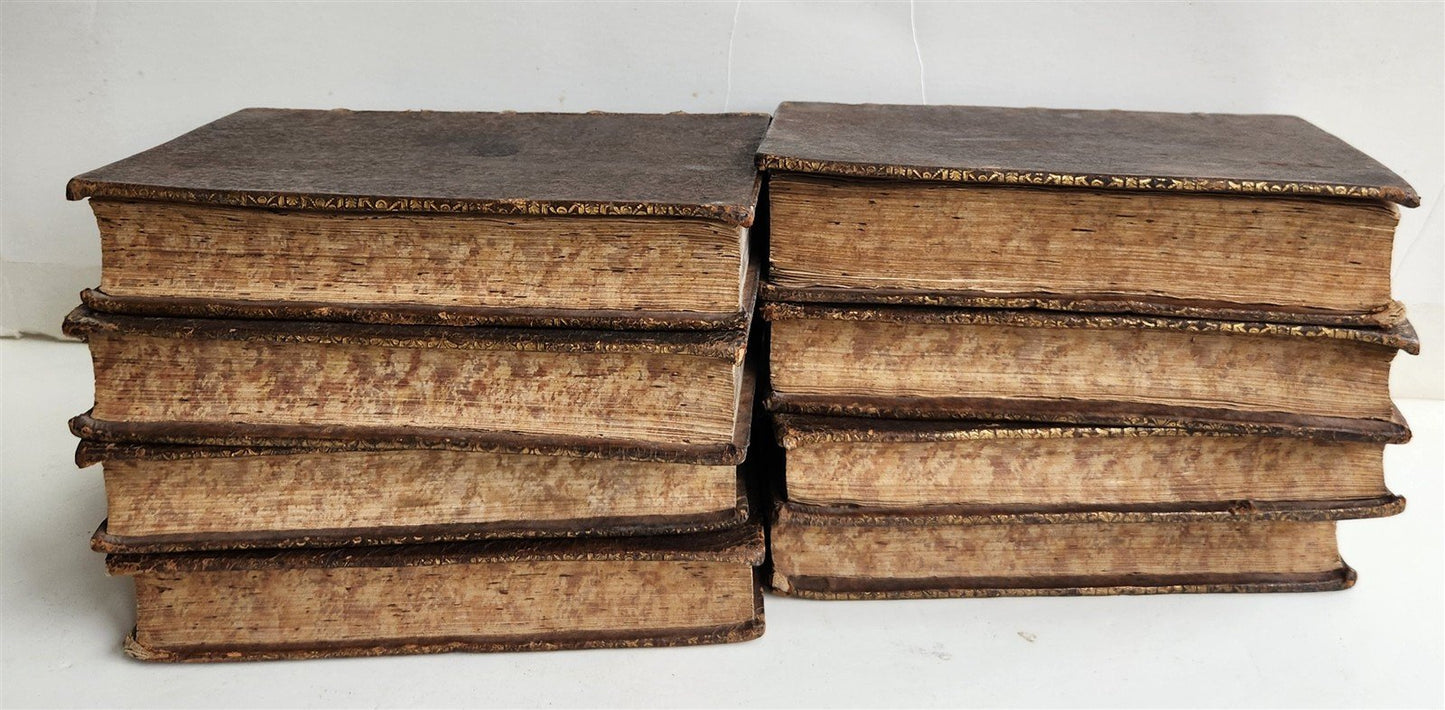 1712 SERMONS by Louis Bourdaloue 8 VOLUMES in FRENCH antique