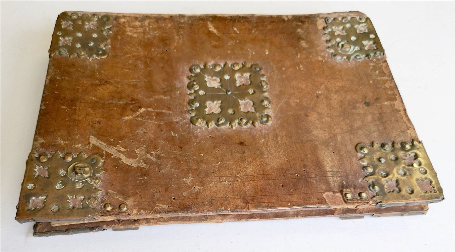 16-17th CENTURY ANTIPHONARY MANUSCRIPT antique FOLIO 92 pp. AMAZING BINDING