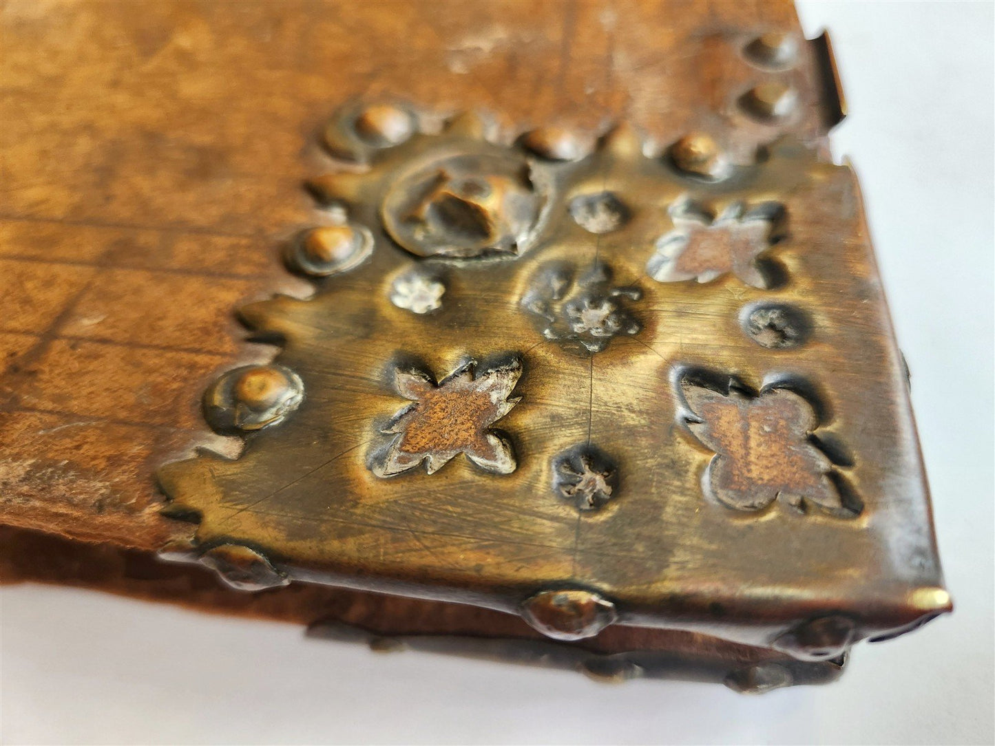 16-17th CENTURY ANTIPHONARY MANUSCRIPT antique FOLIO 92 pp. AMAZING BINDING