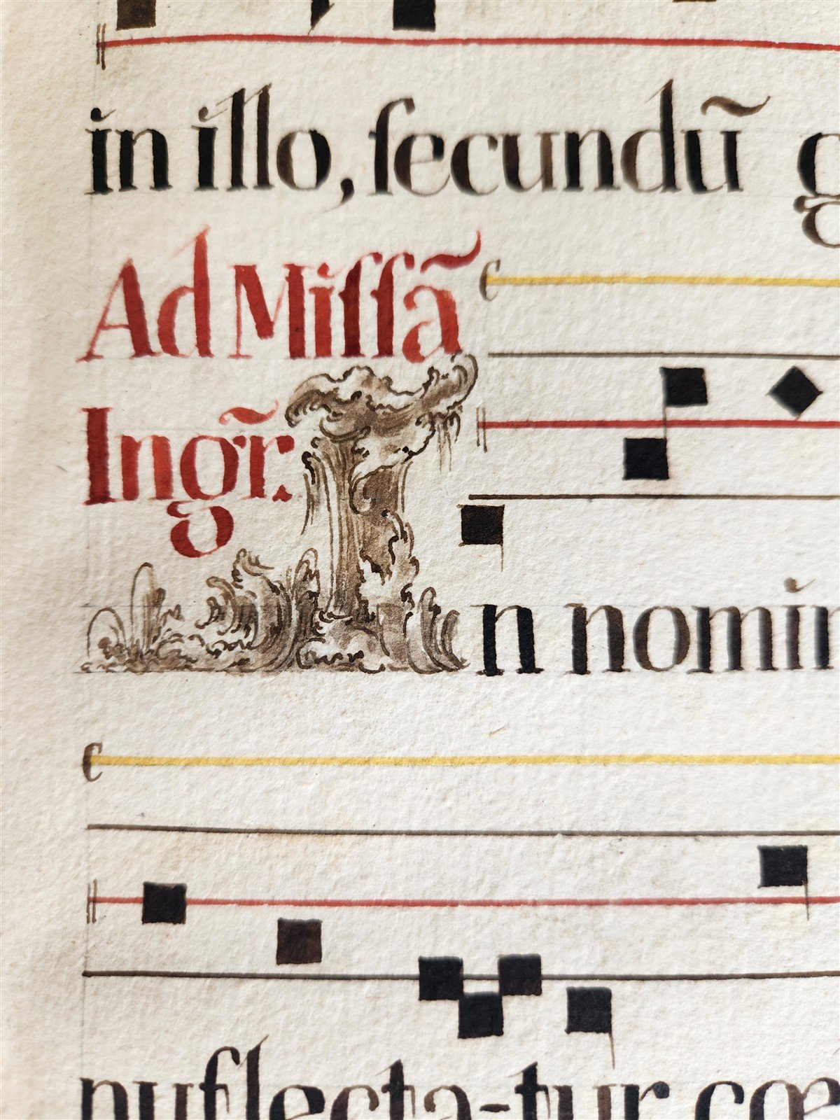 16-17th CENTURY ANTIPHONARY MANUSCRIPT antique FOLIO 92 pp. AMAZING BINDING