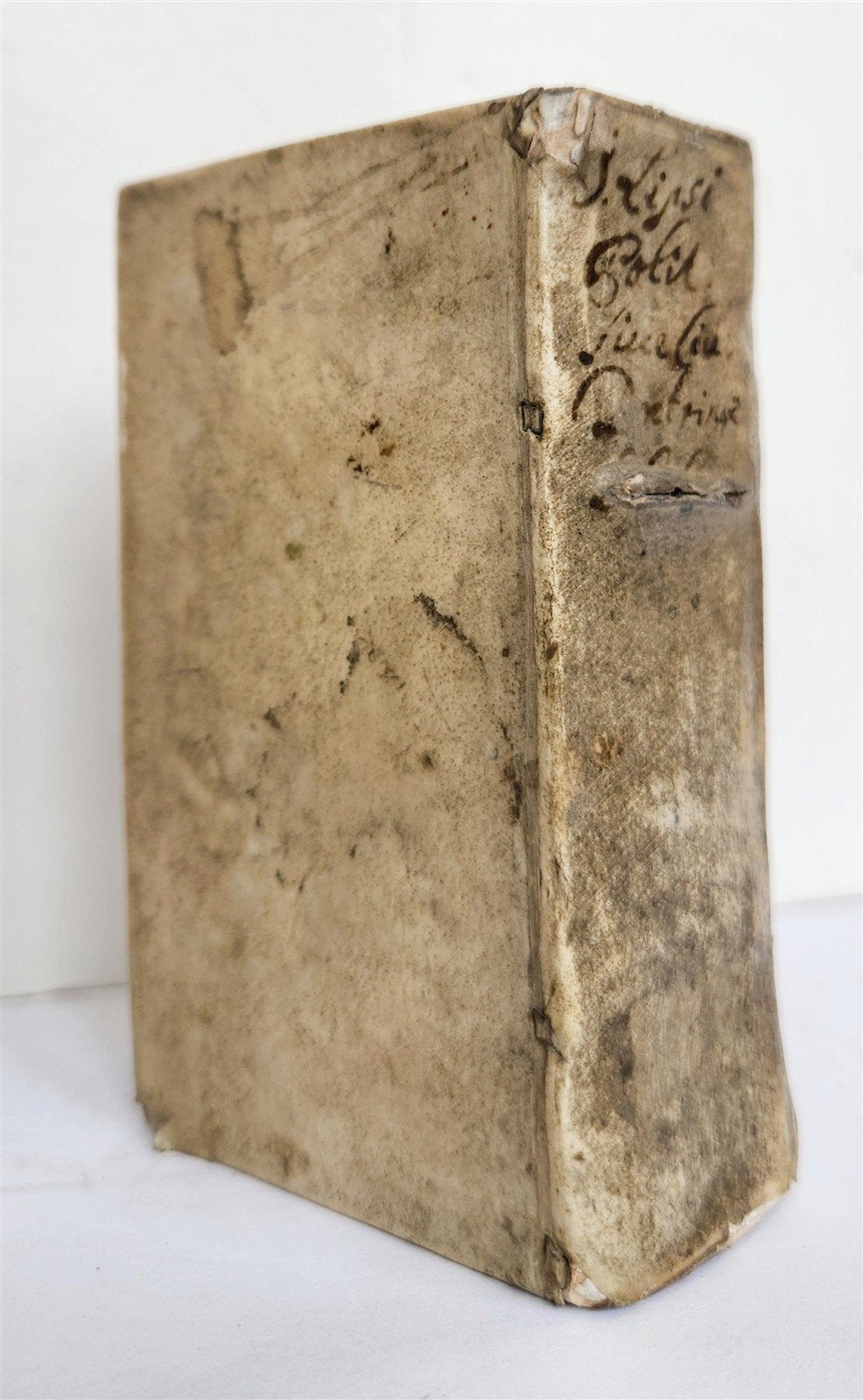 1671 LIPSIUS Politicorum Sive Civilis Doctrinae antique VELLUM BINDING