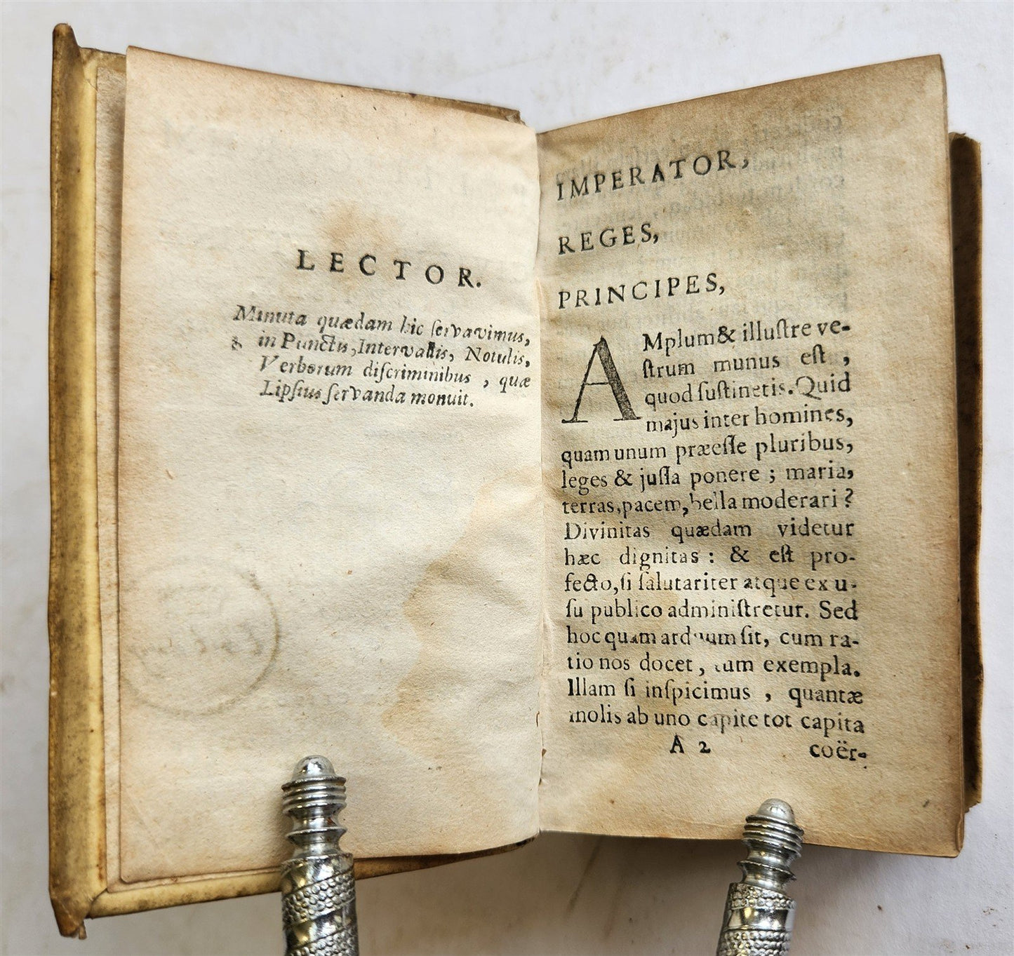 1671 LIPSIUS Politicorum Sive Civilis Doctrinae antique VELLUM BINDING