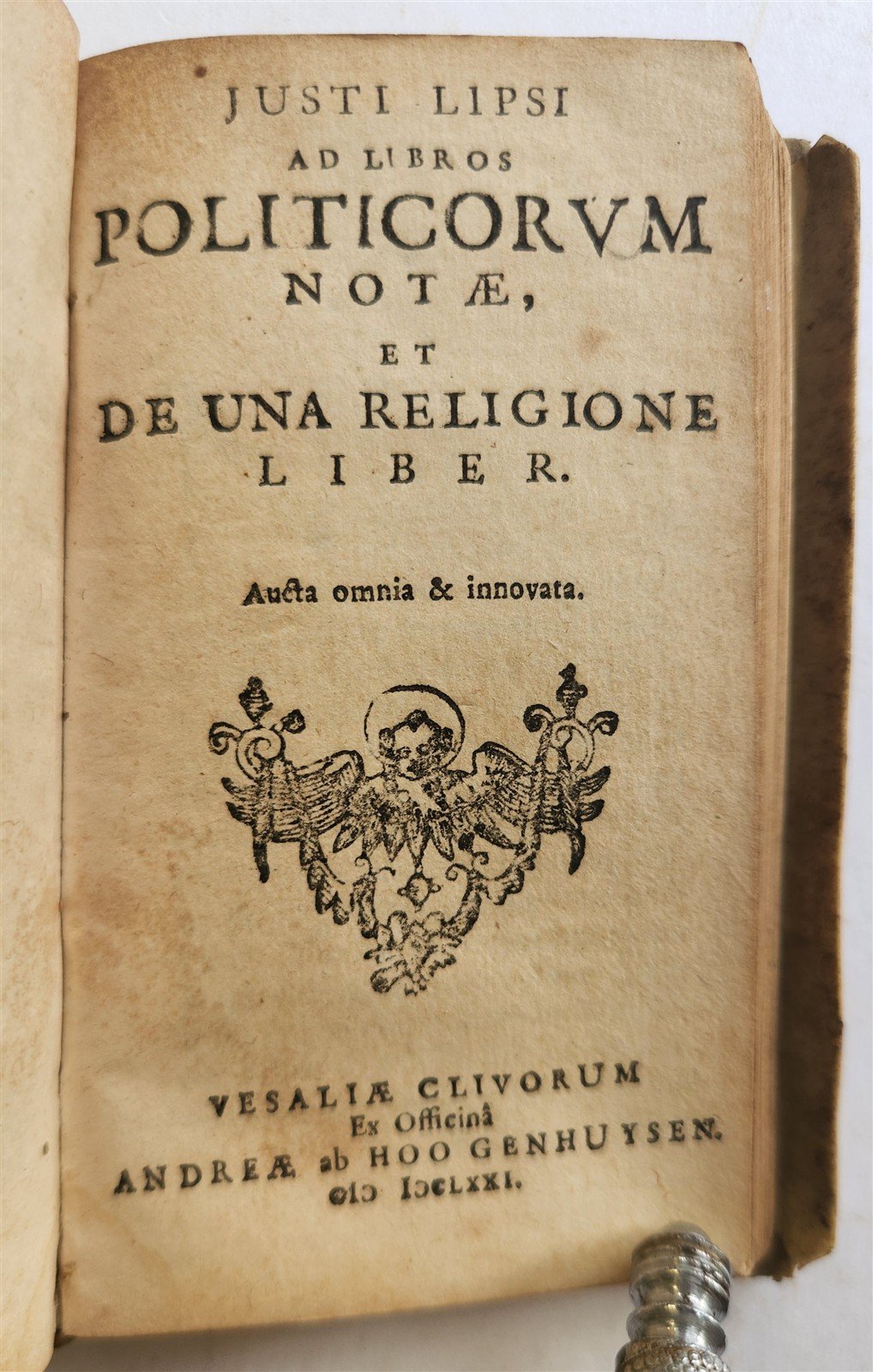 1671 LIPSIUS Politicorum Sive Civilis Doctrinae antique VELLUM BINDING