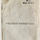 1756 ROMAN HISTORY by Velleius Paterculus antique VELLUM BINDING