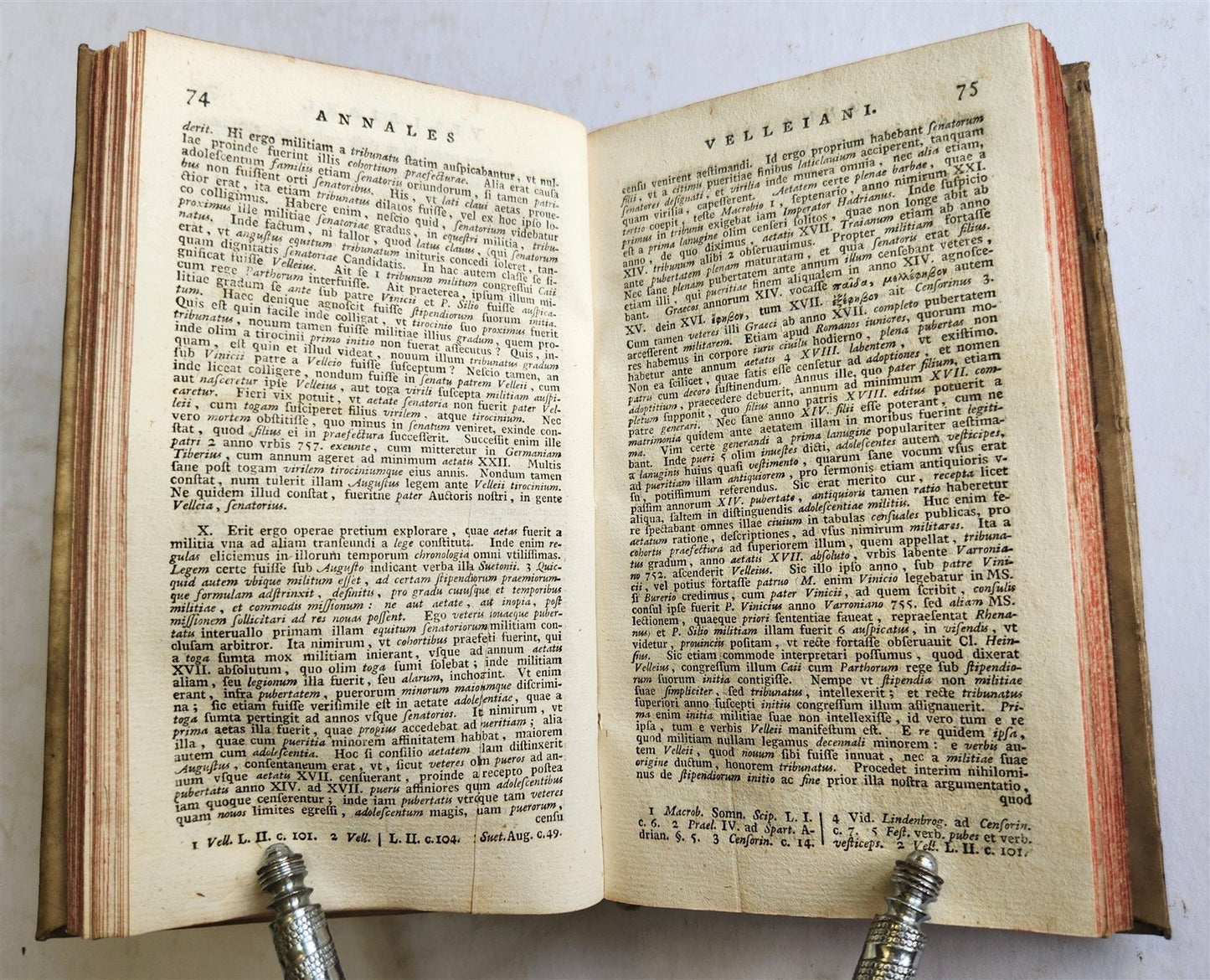 1756 ROMAN HISTORY by Velleius Paterculus antique VELLUM BINDING