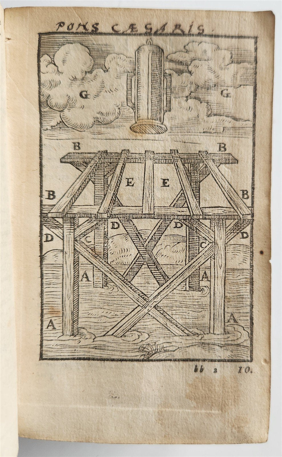 1558 JULIUS CAESAR Rerum ab se gestarum commentarii ILLUSTRATED antique VELLUM