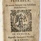 1572 PETRARCH ILLUSTRATED in ITALIAN antique 16th CENTURY rare PETRARCA POETRY