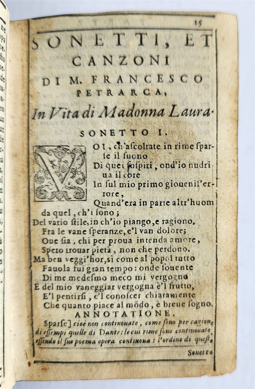 1572 PETRARCH ILLUSTRATED in ITALIAN antique 16th CENTURY rare PETRARCA POETRY