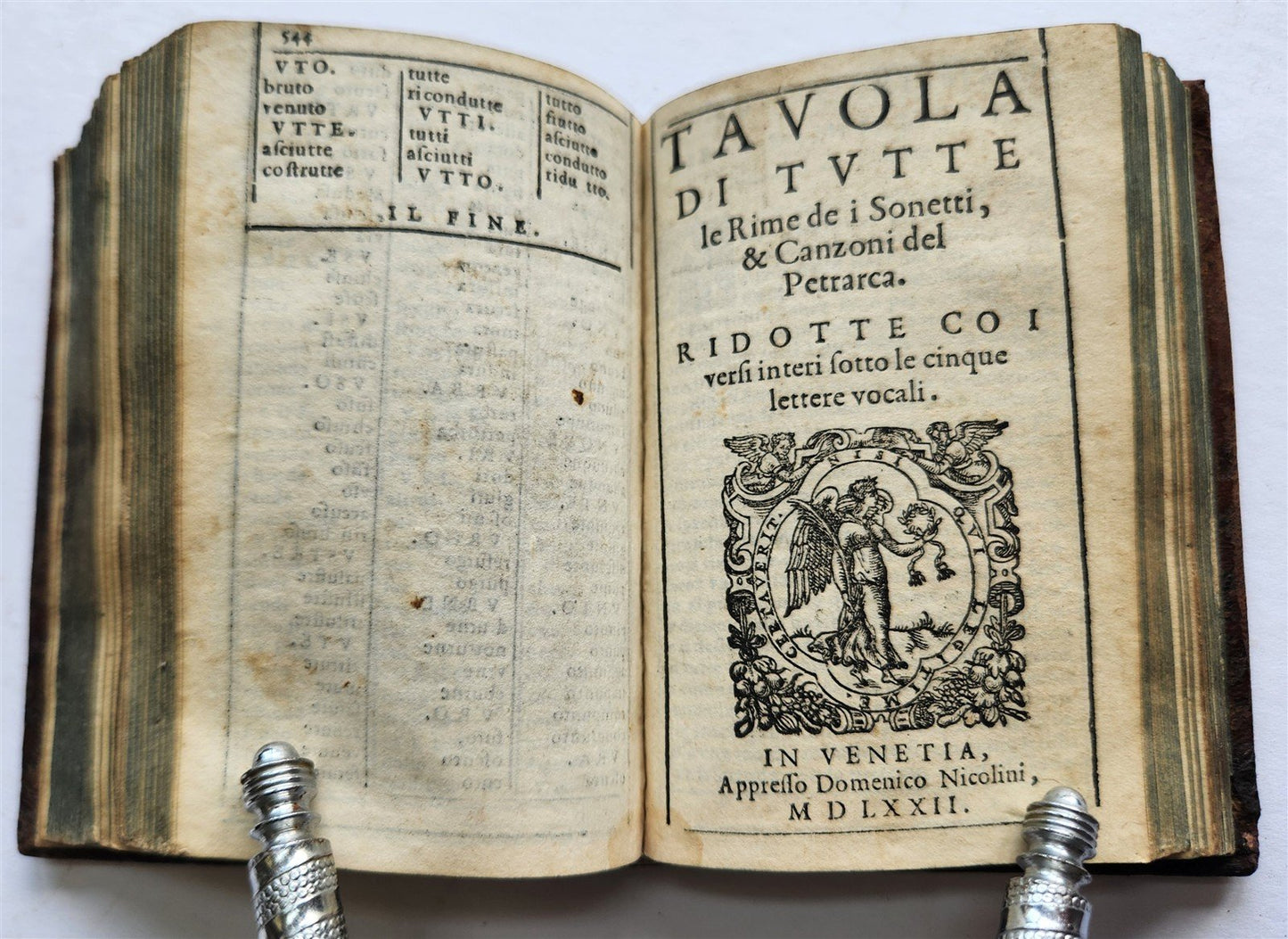 1572 PETRARCH ILLUSTRATED in ITALIAN antique 16th CENTURY rare PETRARCA POETRY
