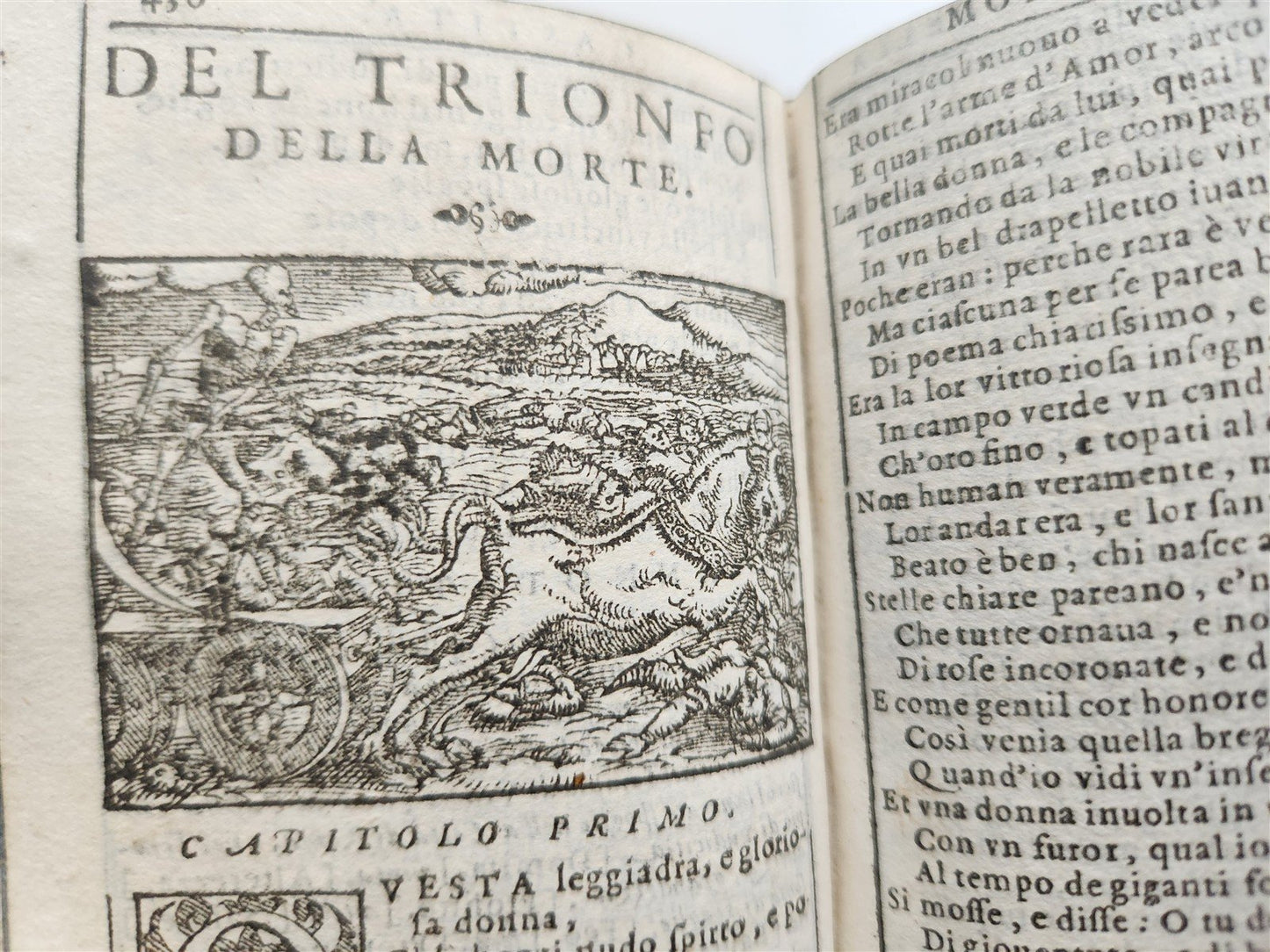 1572 PETRARCH ILLUSTRATED in ITALIAN antique 16th CENTURY rare PETRARCA POETRY