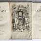 1839 FABLES by LA FONTAINE 2 VOLUMES illustrated ANTIQUE in FRENCH